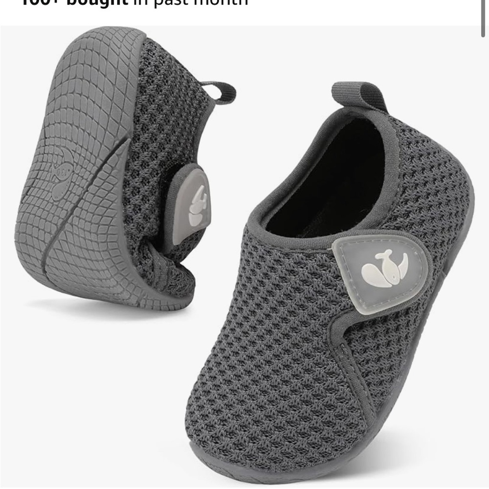 Kids Grey Slip-On Shoes